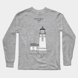 Heceta Head Light Lighthouse - Oregon - SBDpng Long Sleeve T-Shirt